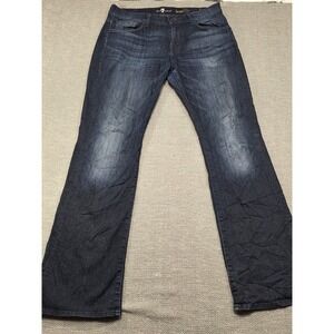 7 For All Mankind Brett Mens Bootcut Jeans Dark Wash Size 32 Made in Mexico
